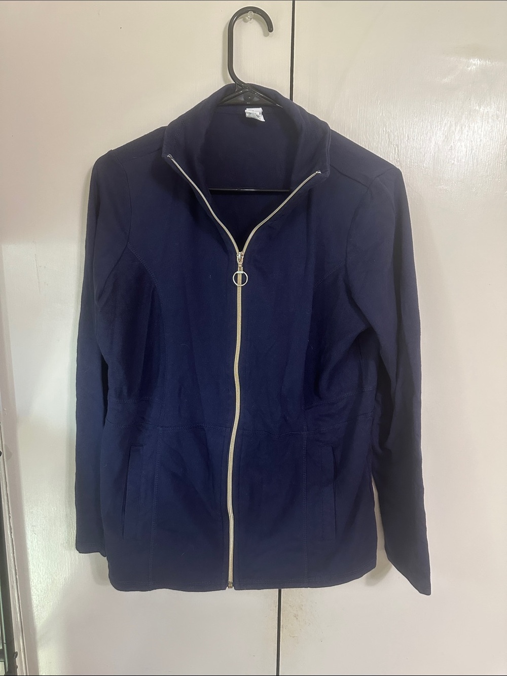 Women's Navy Full-Zip Utility Jacket